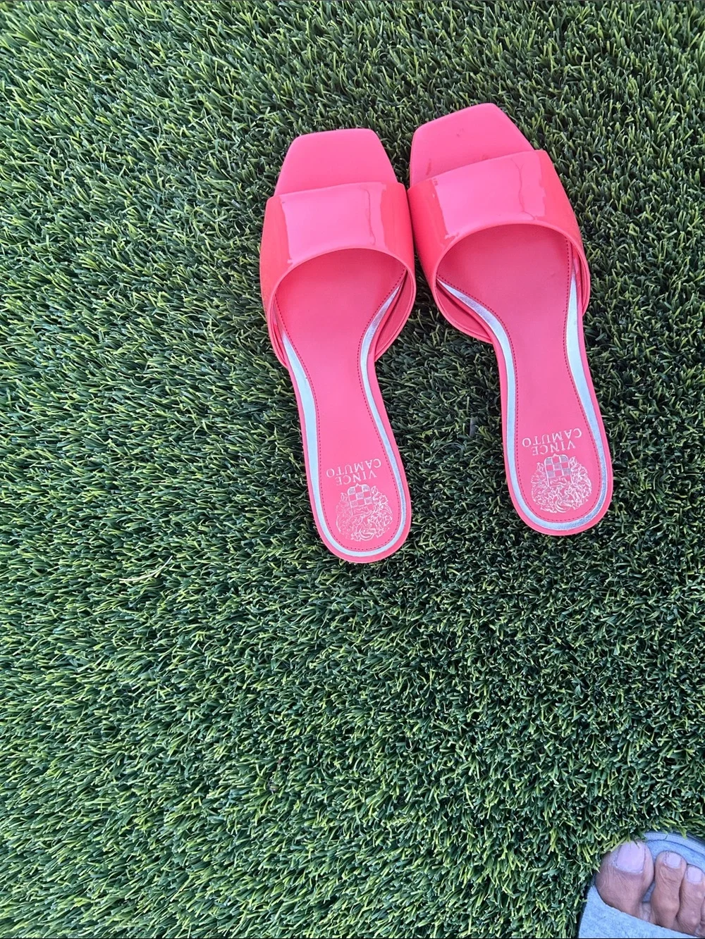 Vince Camuto Coral Pink Slide Sandals